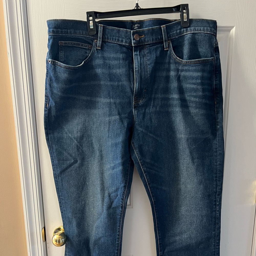 NWT J. Crew Factory Signature Flex Straight Fit Dark Wash Jeans Mens Size 40x32